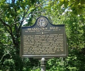 Brasstown Bald History Plaque on Trail