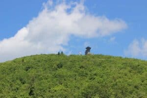 Looking at the Brasstown Bald Summit from the Parking Lot